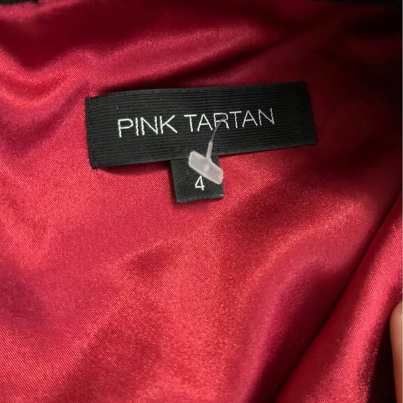 Pink Tartan Black Dress Size 4 - Picture 4 of 6